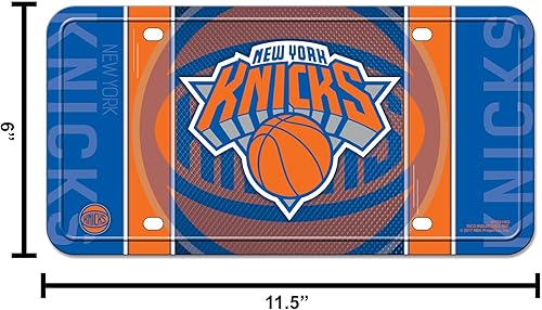 Miniatura 200 de Rico Industries Etiqueta de metal de baloncesto de la NBA de 6 x 12 pulgadas, ideal para camiones/coches/SUV