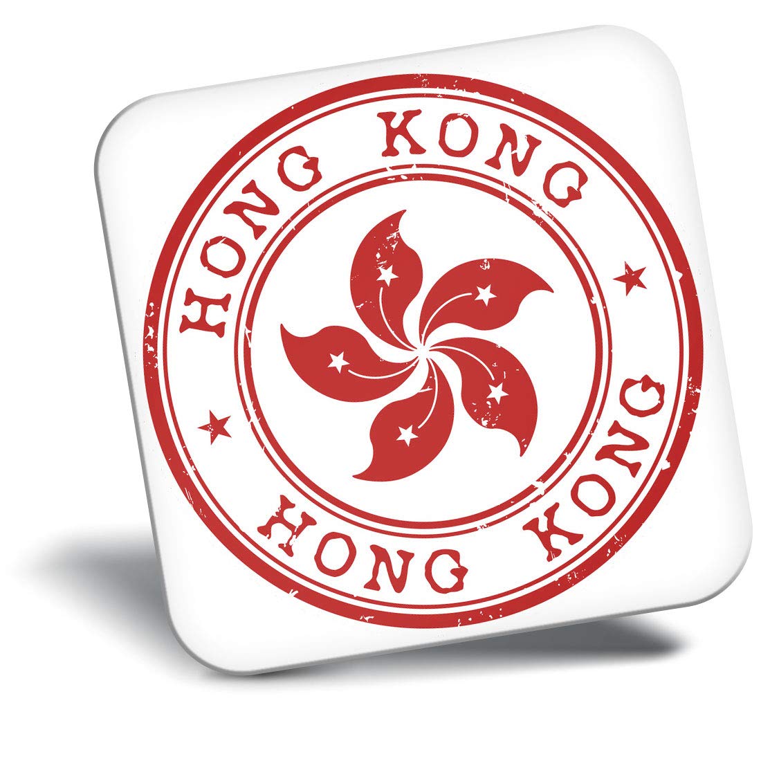 Destination Vinyl Ltd Fridge Magnet - Hong Kong Chinese Flag Travel Asia 5675