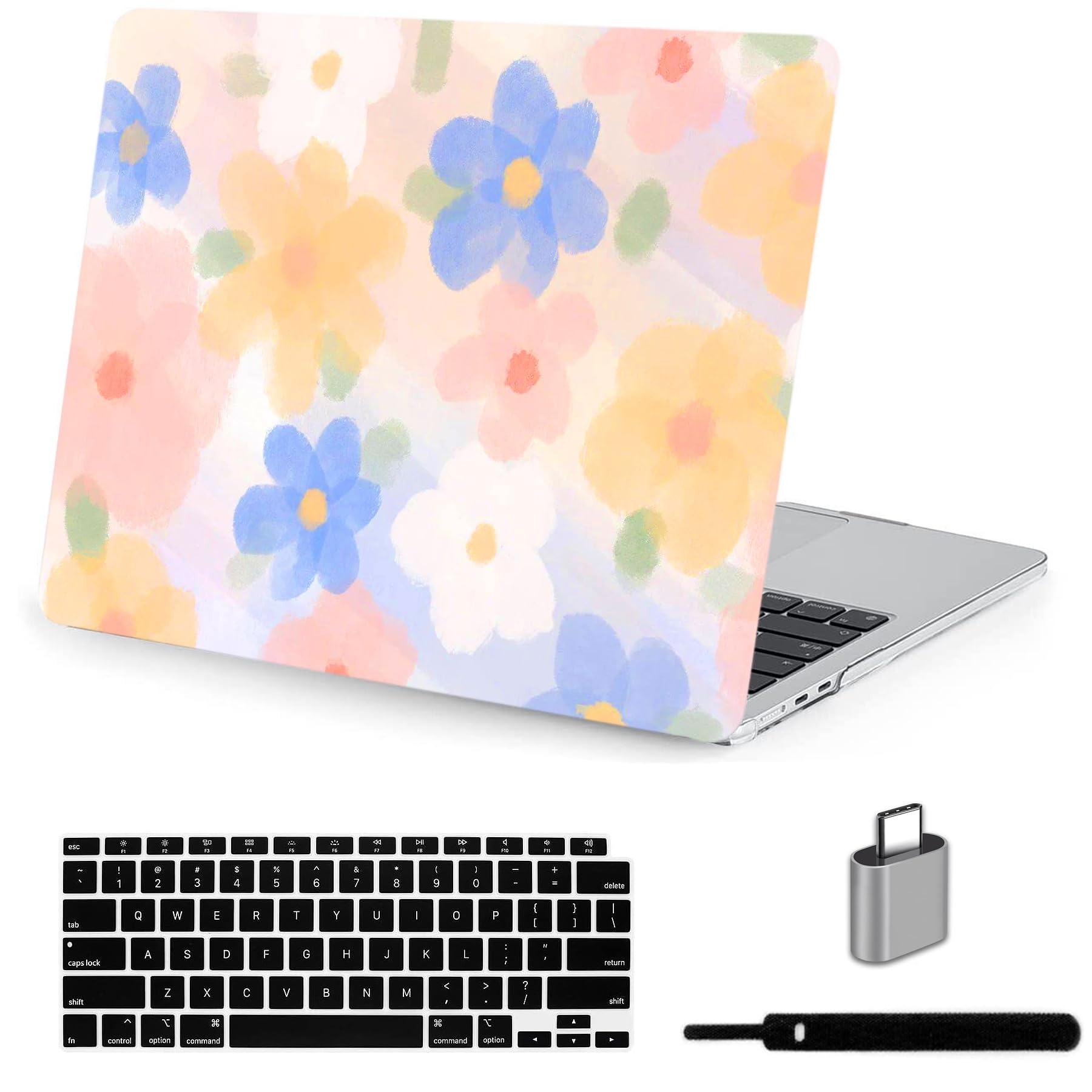 LanBaiLan Case Compatible for MacBook Air 13.6 inch M4 M3 M2 Chip 2022 2023 2024 2025 Release with Touch ID Model A2681 A3113 A3240, Plastic Hard