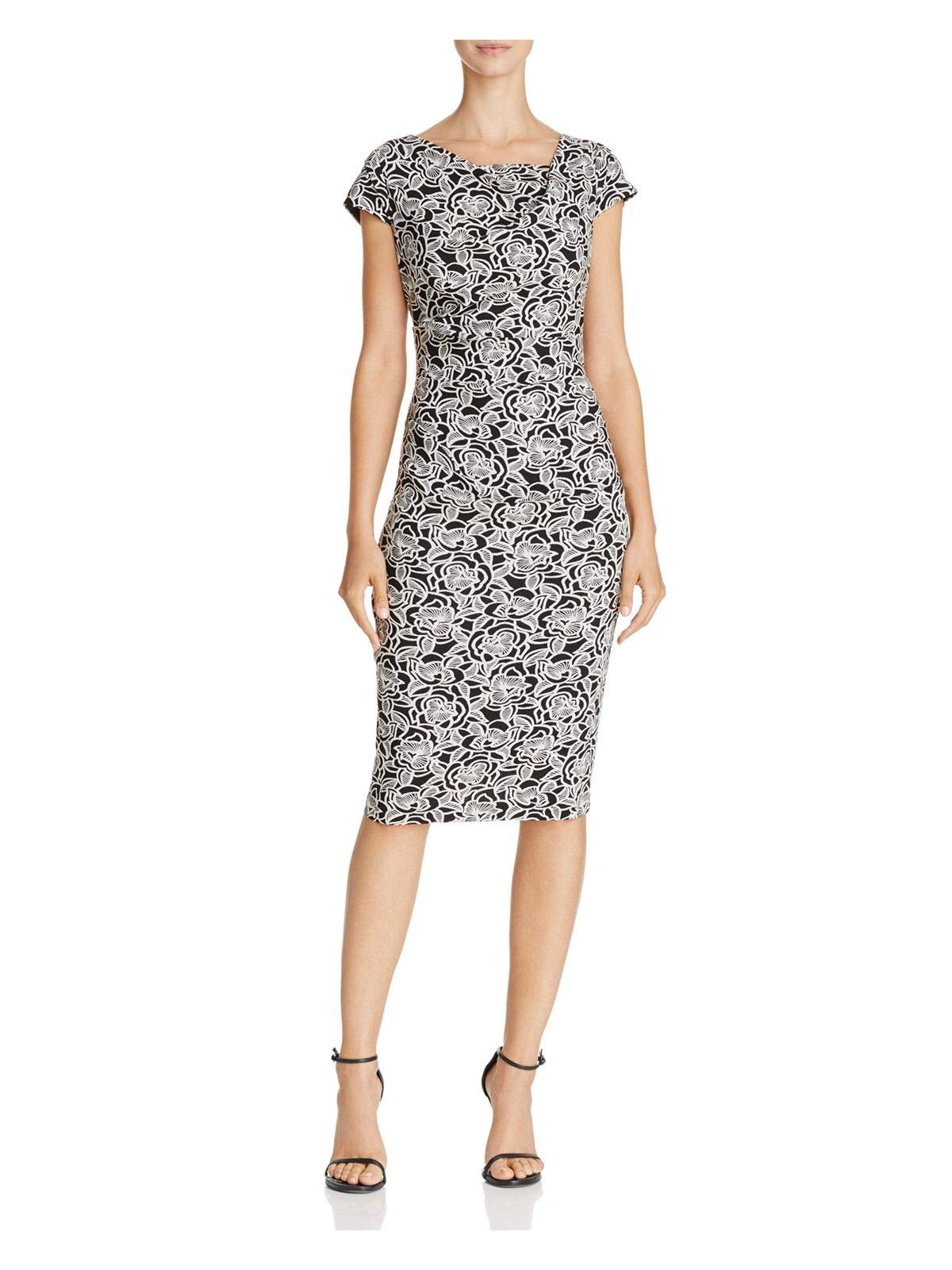 Adrianna Papell Women's Alicia Jacquard Draped Dress
