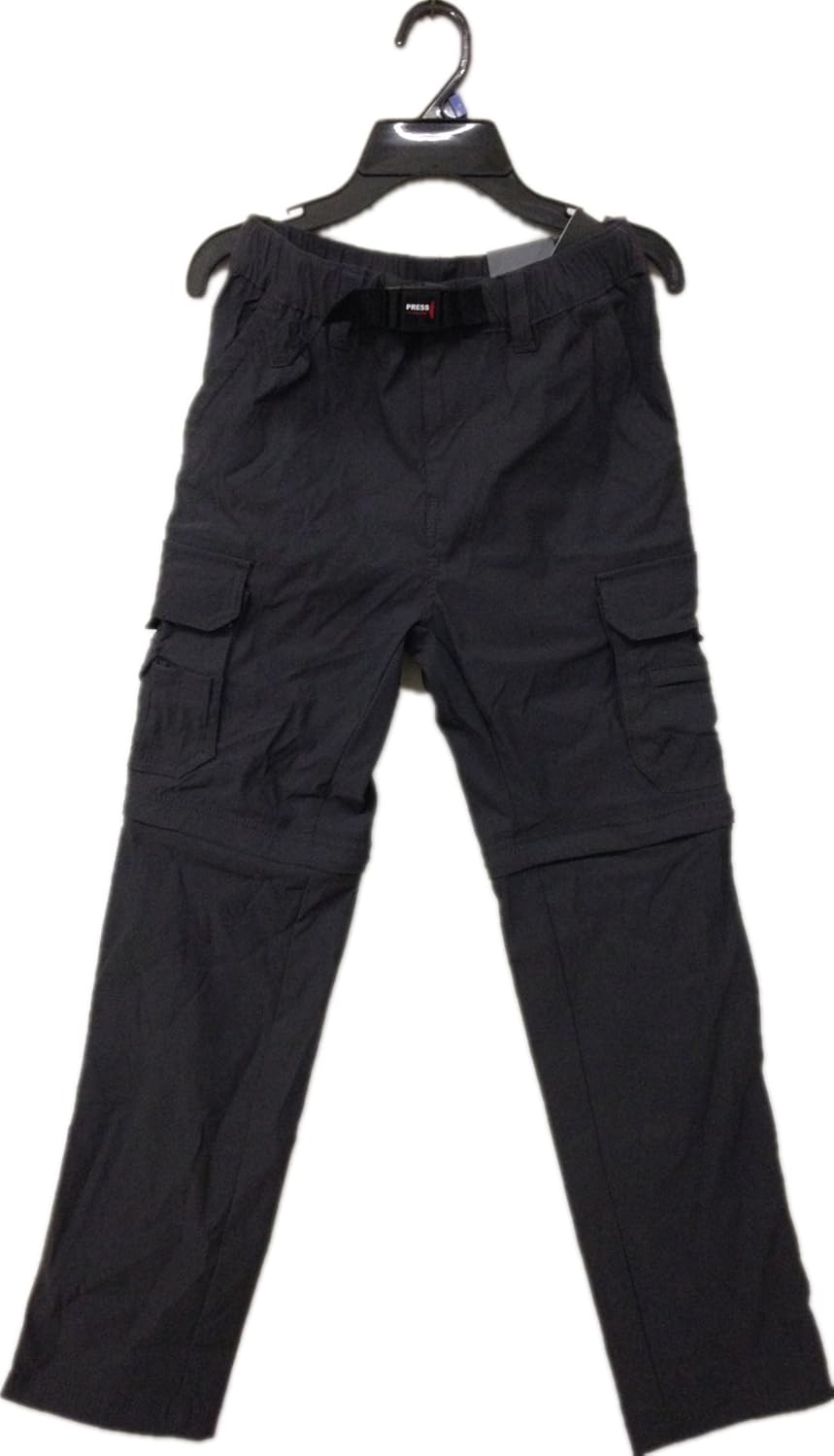 UNIONBAY BOY'sConvertible Lightweight Comfort Stretch Cargo Pants (Charcoal, Large(14/16))