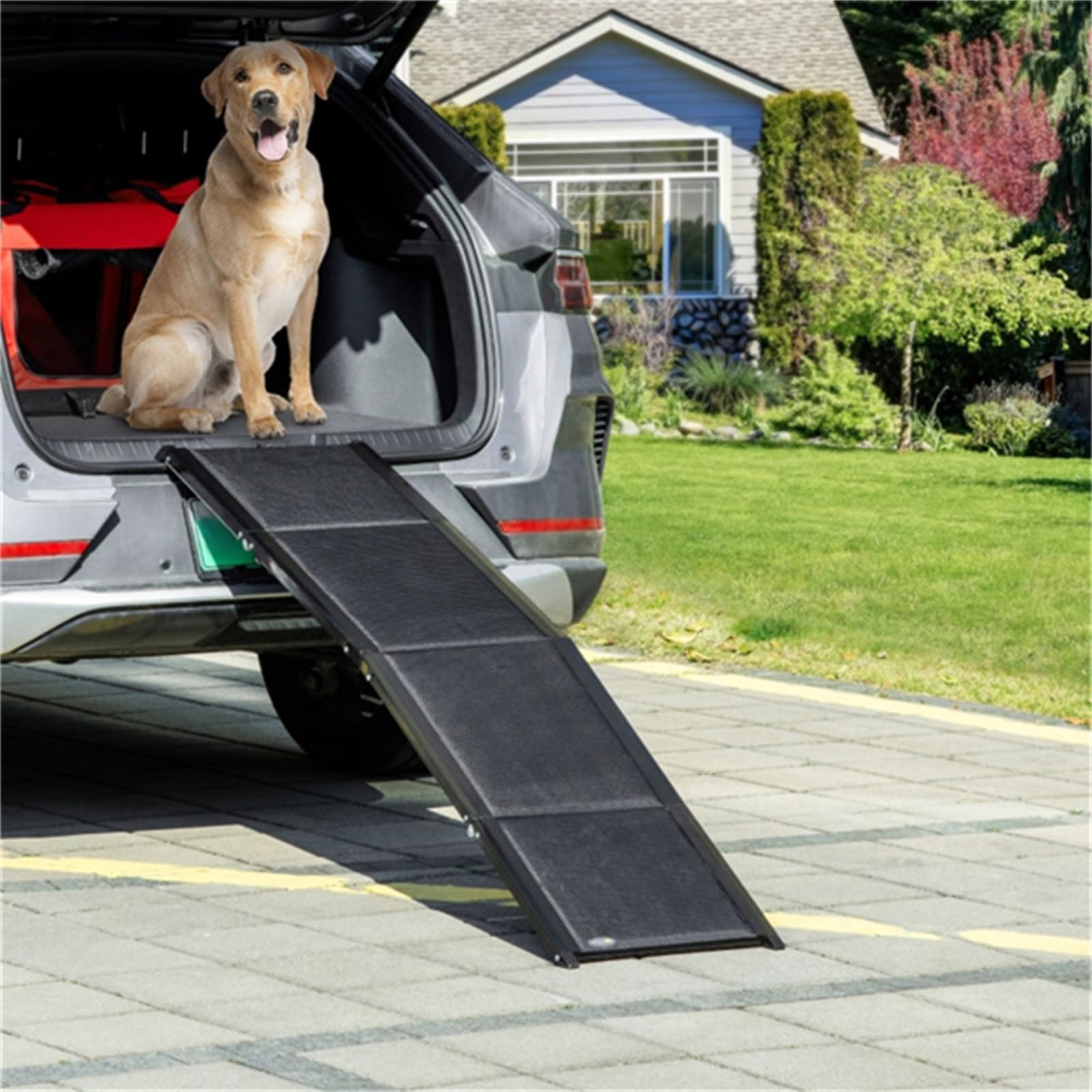 Dog ramp pet ramp pet Assist ramp pet Supplies Foldable with Handles Suitable for Extra Large Dogs Black