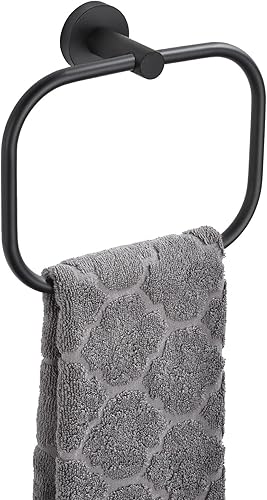 Miniatura 16 de Angle Simple Anillo de toalla cuadrado en oro latón, soporte de toalla de mano giratorio de acero inoxidable SUS 304 para baño, montaje en pared,