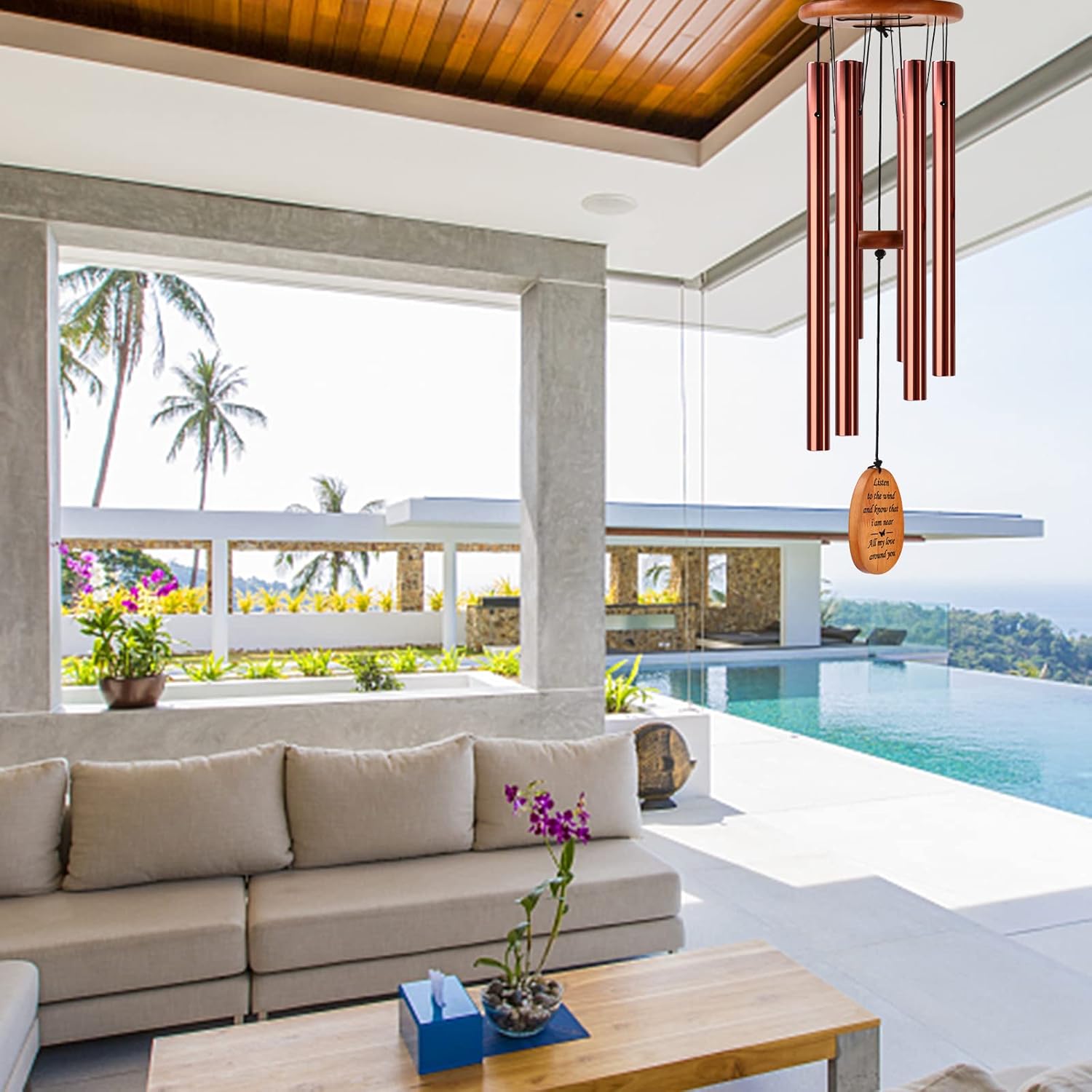 Sympathy Wind Chimes,Memorial Chimes for Loss of Loved One Prime,Memory Wind Chimes for Loved Ones Lost,Bereavement/Memorial/Sympathy Gifts Mother/Father/Husband Funeral Rememberance Condolence