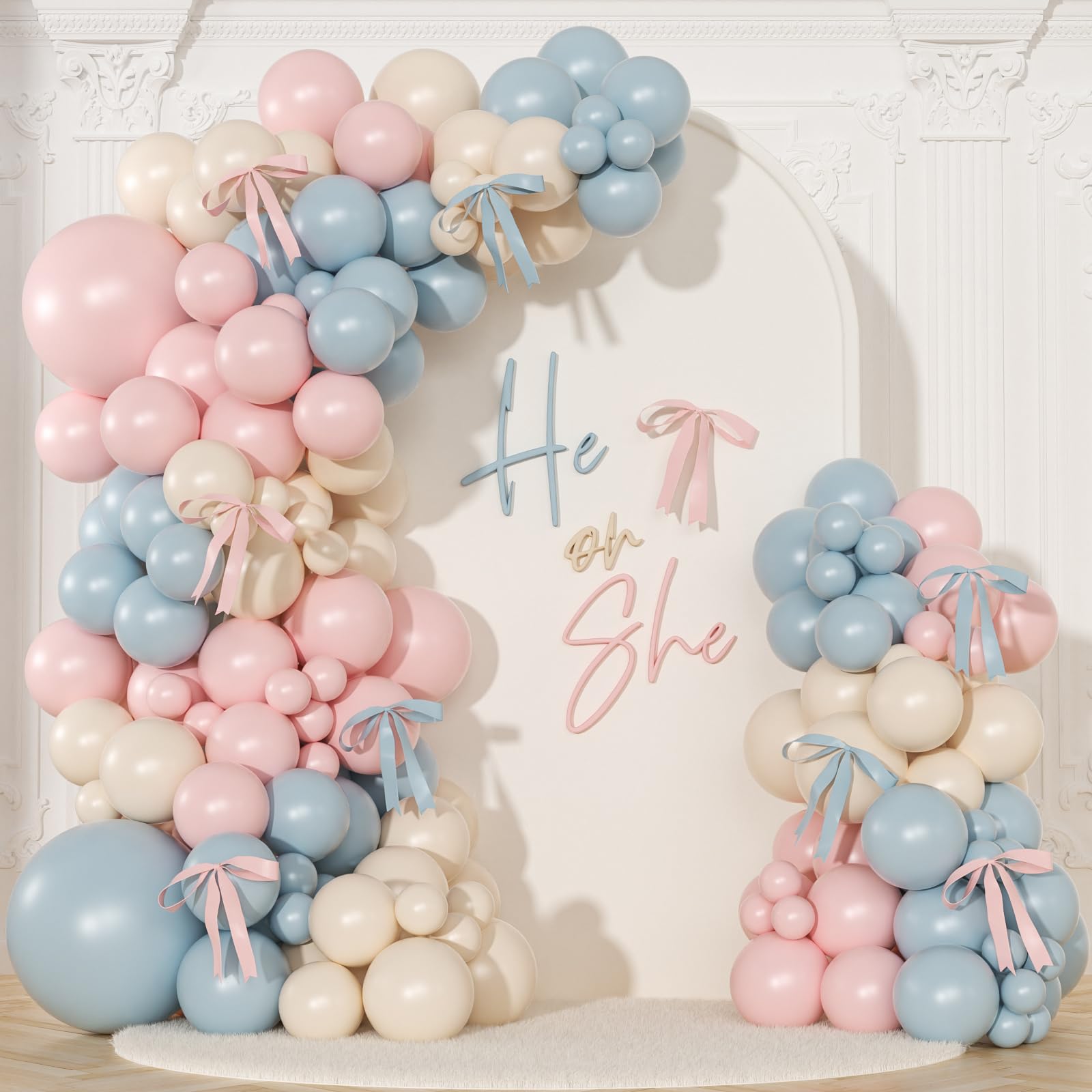 Photo 1 of NUTTYBASH Gender Reveal Balloon Kit, 141 Pcs