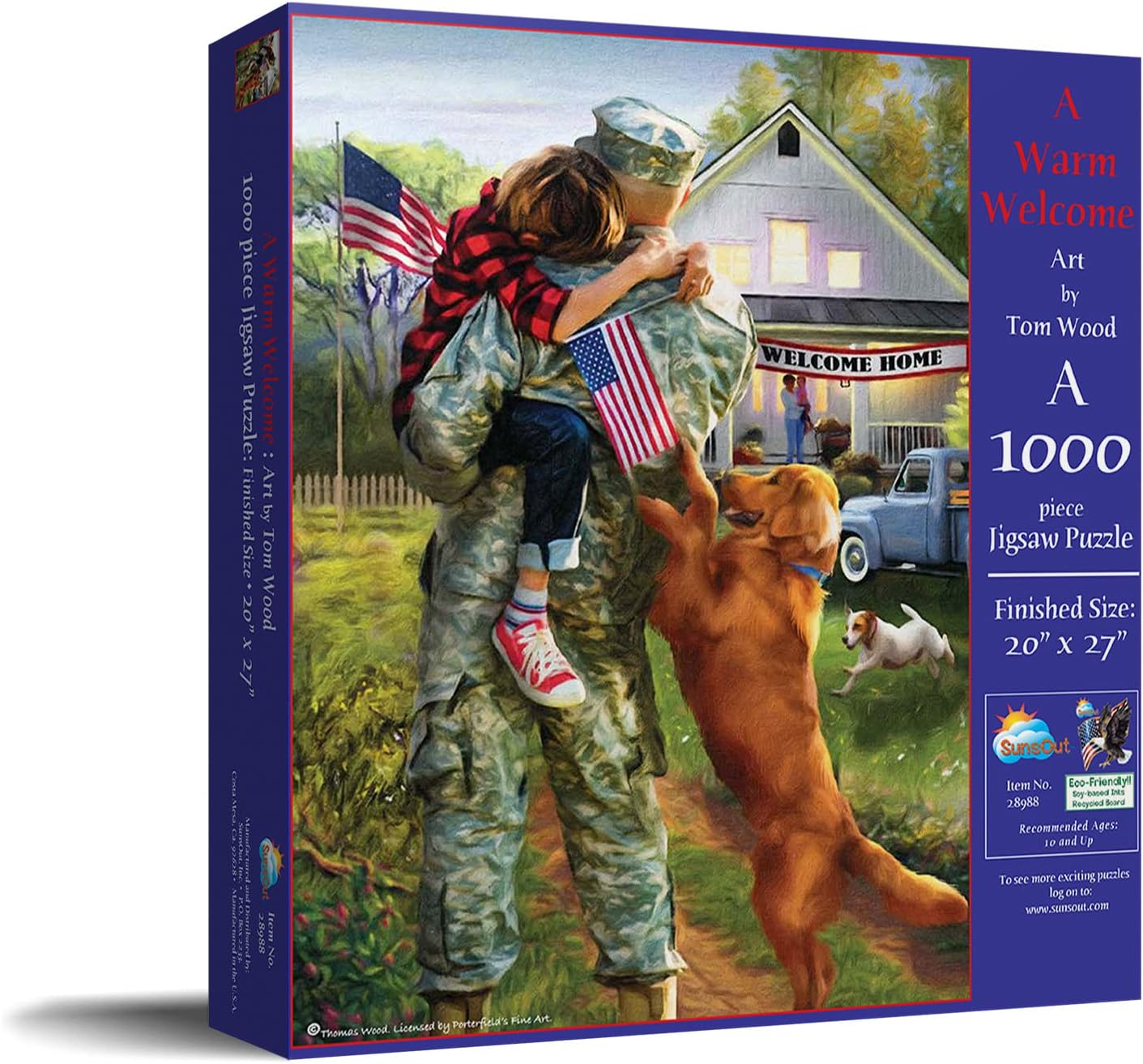 SUNSOUT INC - A Warm Welcome Home - 1000 pc Jigsaw Puzzle by Artist: Tom Wood - Finished Size 20" x 27" - MPN# 28988