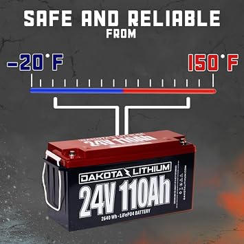 Dakota Lithium 24V 110Ah Deep Cycle Lithium Battery