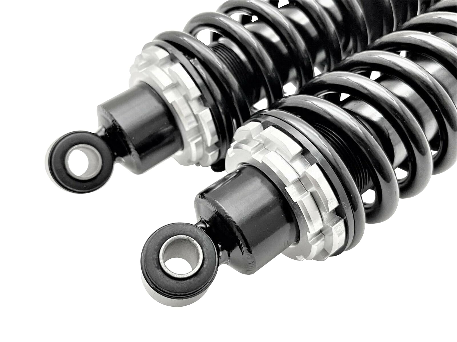Amortiguador de choque trasero universal, ajustable trasero Street Coilover w/250 libras con muelles recubiertos negros