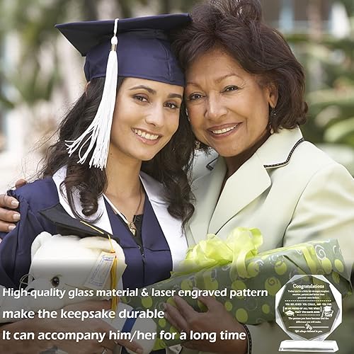 Miniatura 7 de Movdyka Graduation Gifts for Her Him Cool, High School College 2023 Graduation Gifts for Her, Congratulations Inspirational Glass Keepsake for