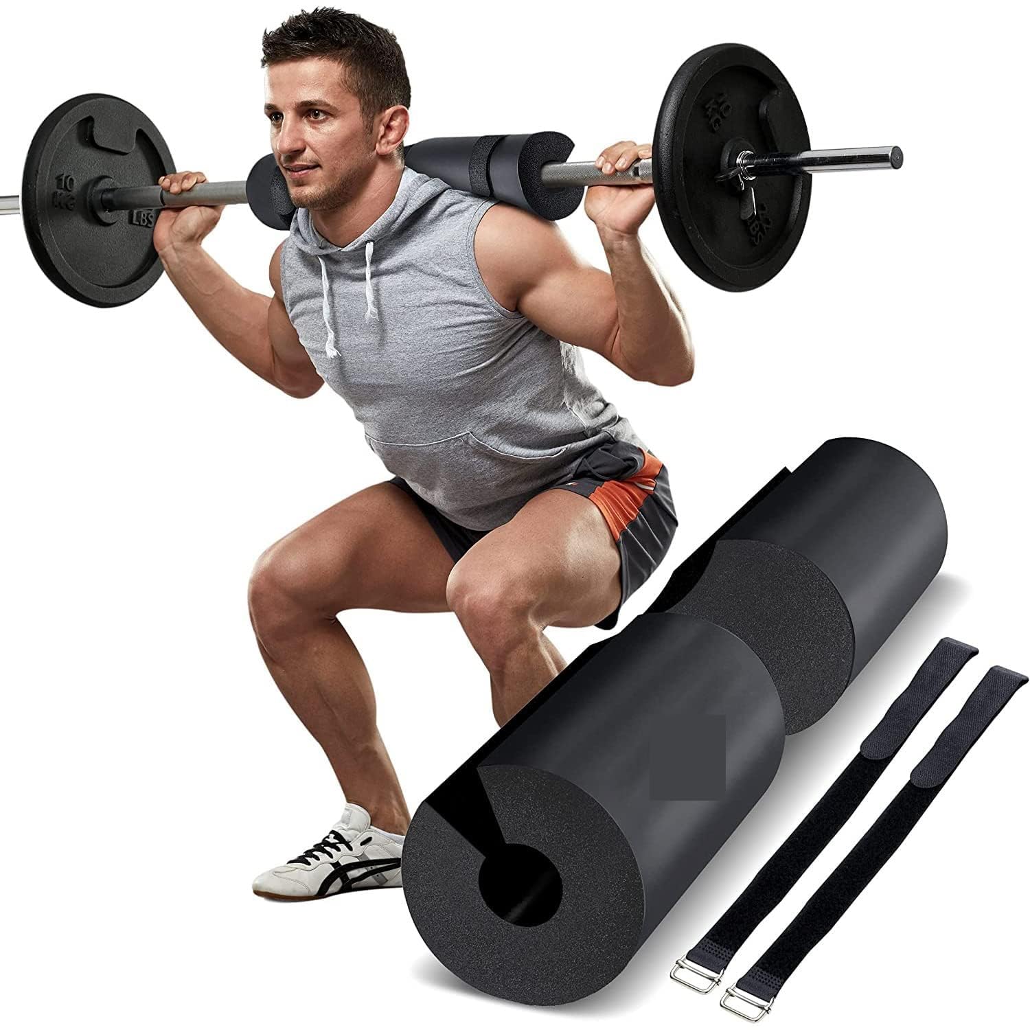 Svaan Barbell Squat Pad, Neck & Shoulder Protective Pad, Weight Cushion, Sponge for Hip Thrusts & Lunges, Fits Olympic Bars with Safety Fixing Straps Barbell Pad 17.5 Inch-picture-26