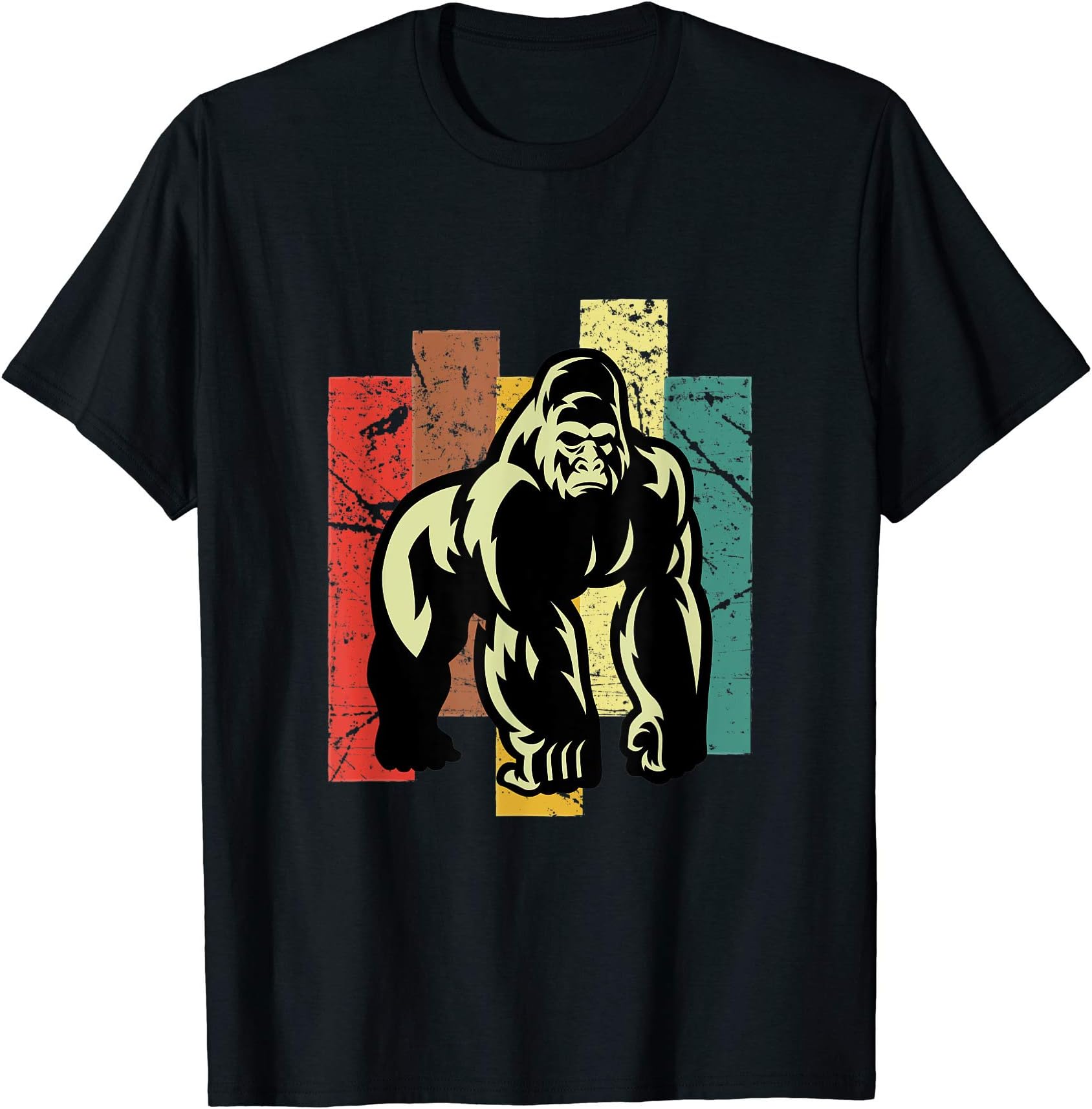 ShirtMaker - Gorilla TshirtGorilla Shirt Retro 70s Vintage Animal Lover Art Tshirt T-Shirt