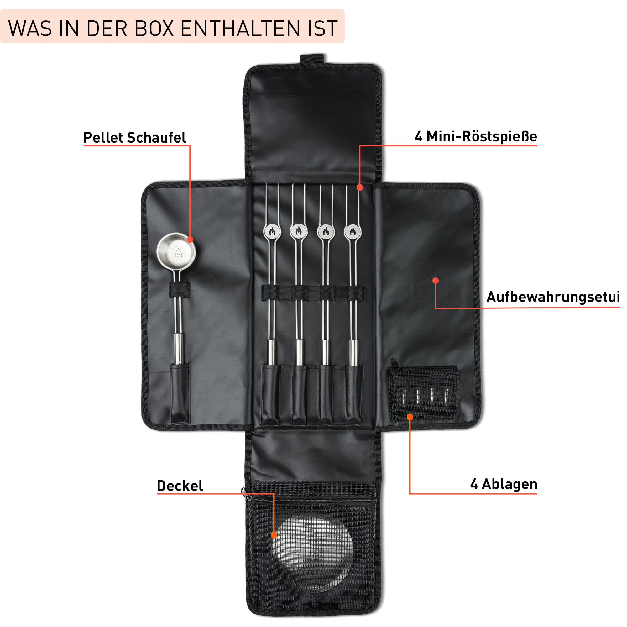 Solo Stove Pacchetto Accessori Mesa XL | incl. 4 Mini bastoni + poggia bastoni, Paletta per Pellet, Coperchio Mesa XL, Borsa, Accessori per caminetto da Esterno, 22,4 x 40,6 cm, 1,1 kg