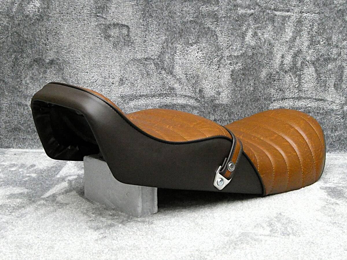 ホーク3 鋲打ち 茶ツートン タックロールシート/CB250N CB400N ホークⅢ 鋲打ち 茶ツートン タックロールシート/CB250N CB400N 【公式