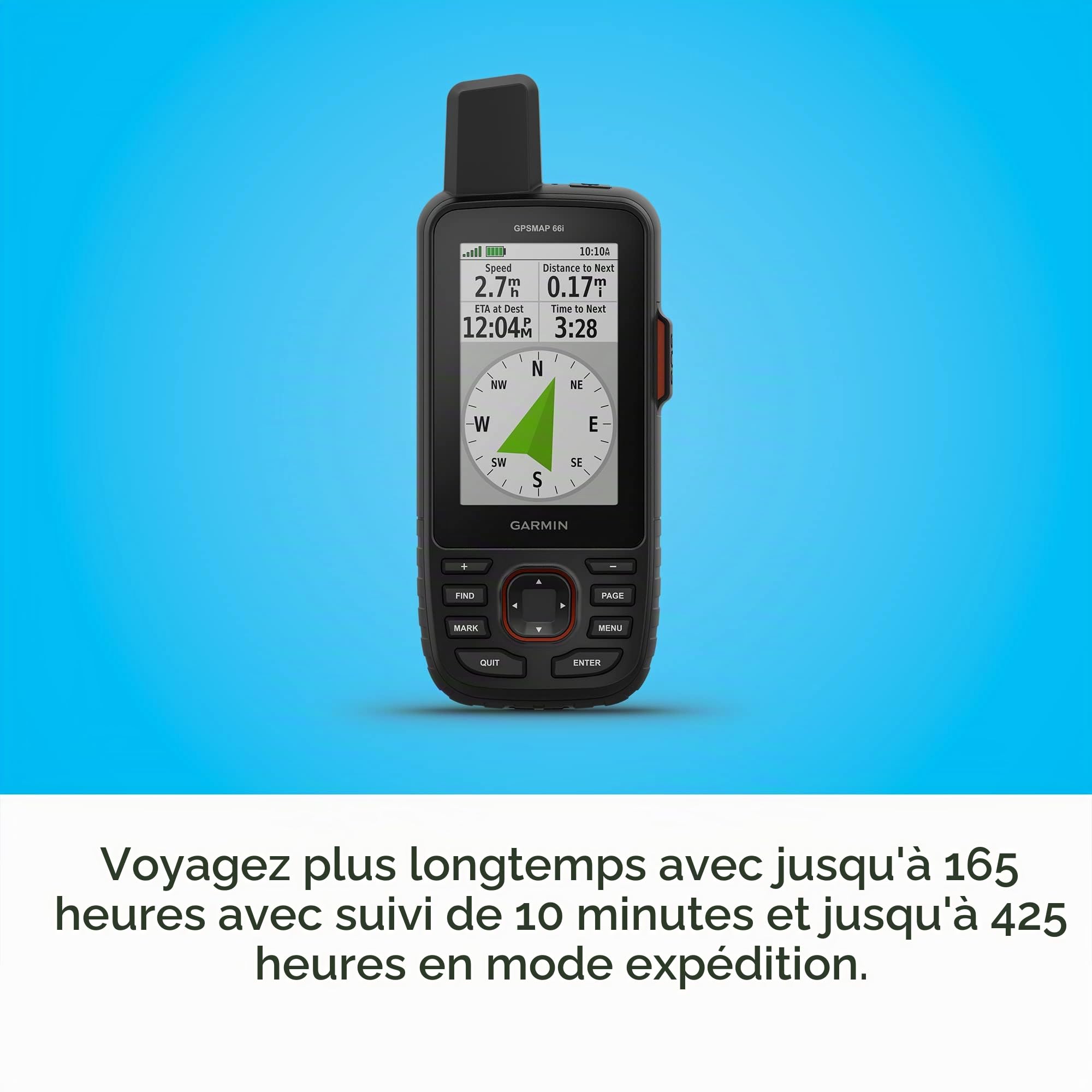 Garmin GPSMAP 67i GPS Portable Robuste avec Technologie Satellite inReach®, Messagerie bidirectionnelle, SOS interactif, cartographie