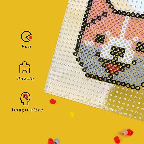 Vista 33 de Perler - Tableros de cuentas Dedoot de 18 piezas de 0.197 in, tablero de cuentas de plástico transparente con diseño de cuentas Perler