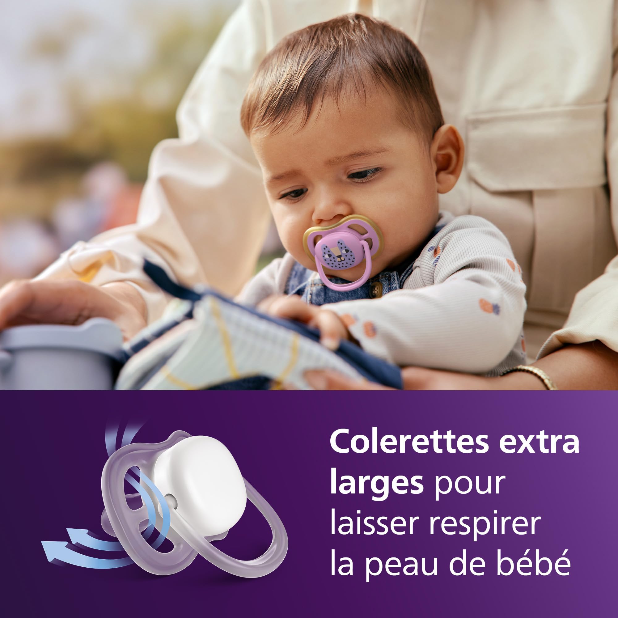 Image secondaire de Sucettes Orthodontiques Ultra Air Philips Avent pour Bébés 6-18 Mois - Lot de 2 avec Étui