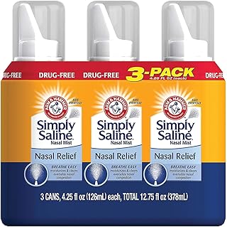 Simply Saline Adult Nasal Mist, Original, Giant Size, special Multisize of 3 Pack (4.25 Oz each)