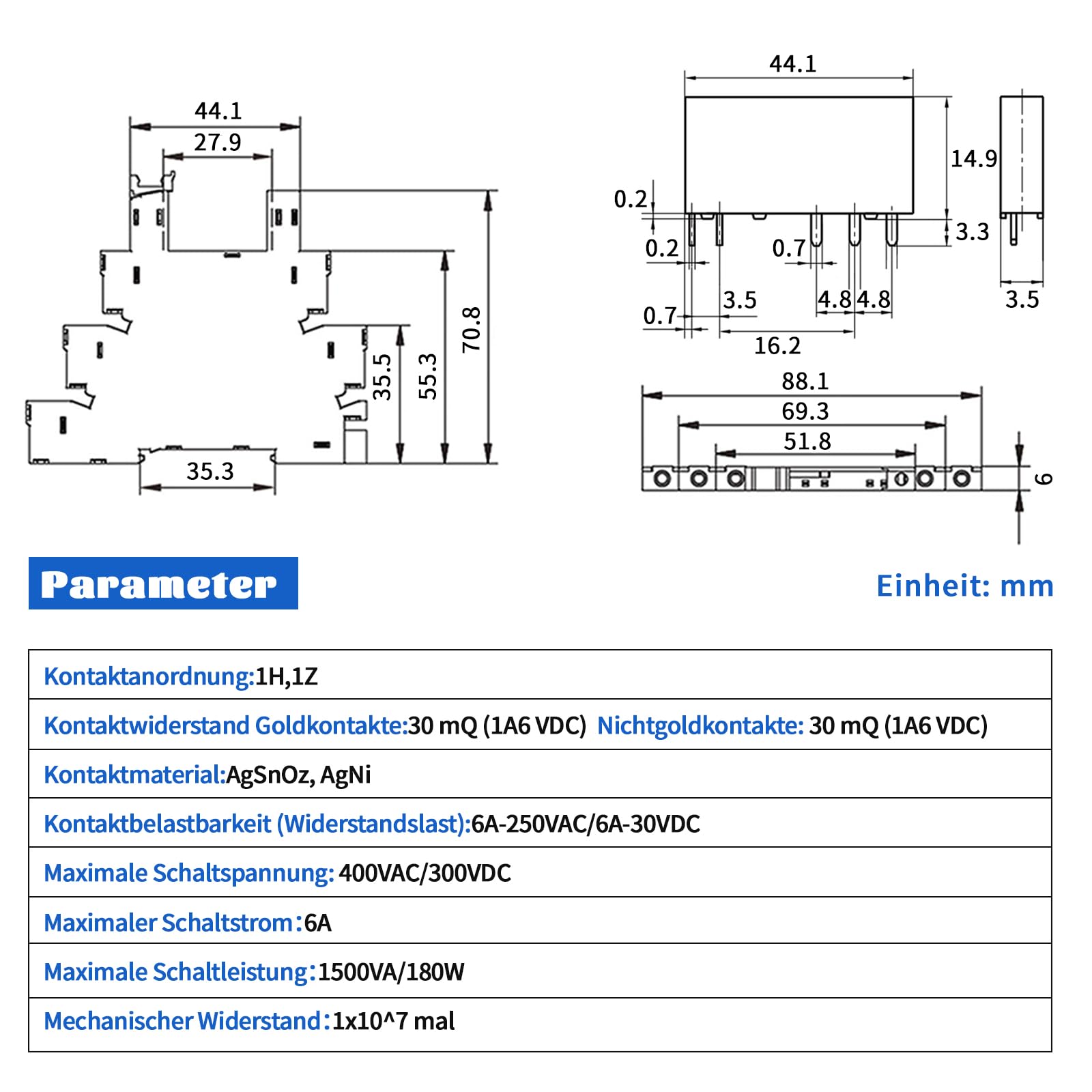 (10pcs)24V Relé Din Rail potencia en miniatura;Silm,Electroválvula PLC,5 Pin SPDT con Push in Socket,Bobina dc/ac,electromagnético,Max 6A 250VAC