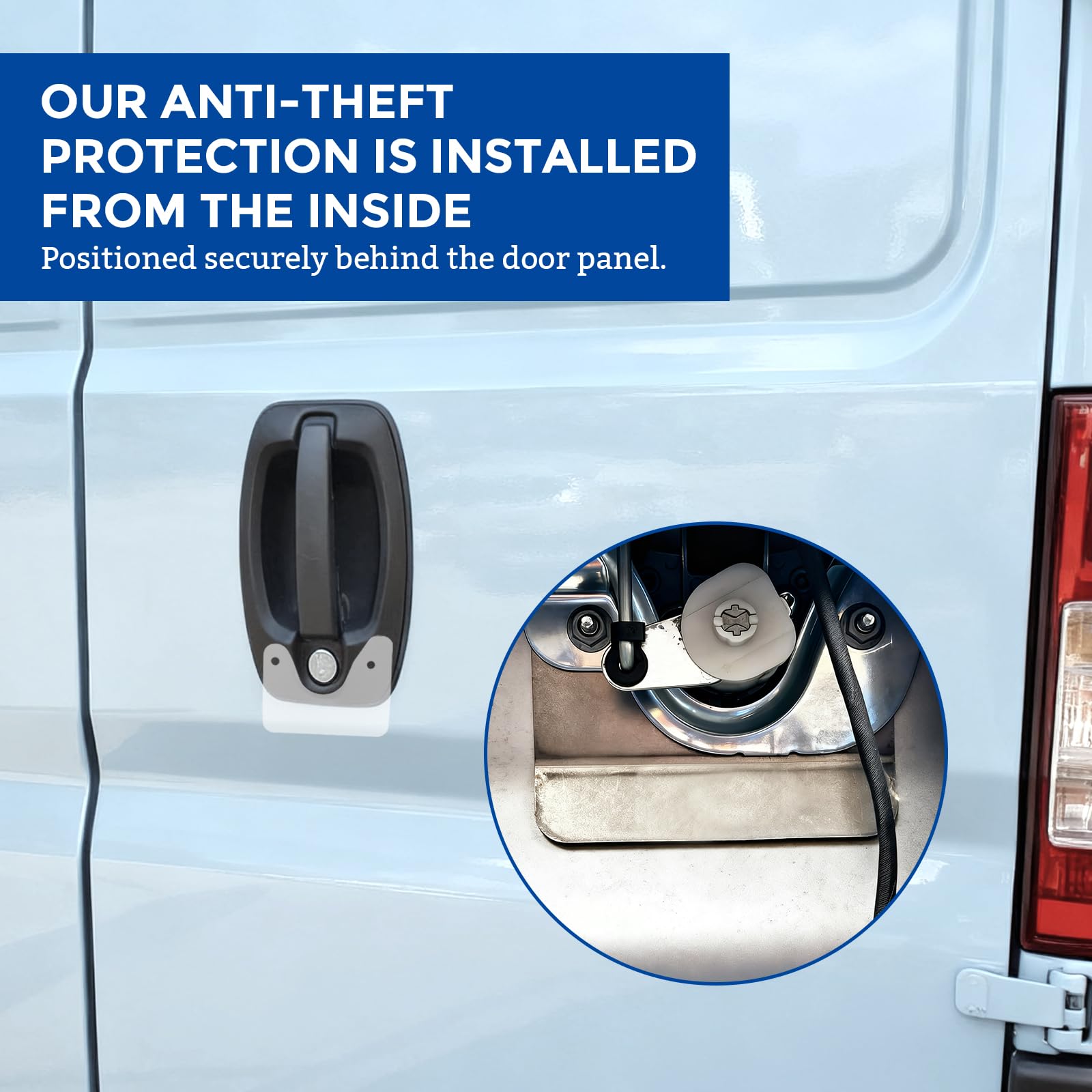 Hecktürverriegelung Einbruchschutz für Fiat Ducato, Jumper, Boxer X250 X290 H1, H2, H3, Hecktür Prick Stop Gerät mit Klappsplint, Wohnmobil Zubehör Verschluss Sicherung