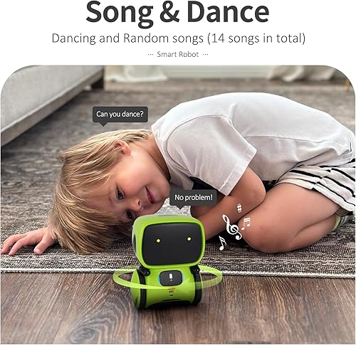 Miniatura 7 de GILOBABY - Juguete robot para niños interactivo con sensor táctil controlado por voz robótica inteligente con canto baile repetición reconocimiento