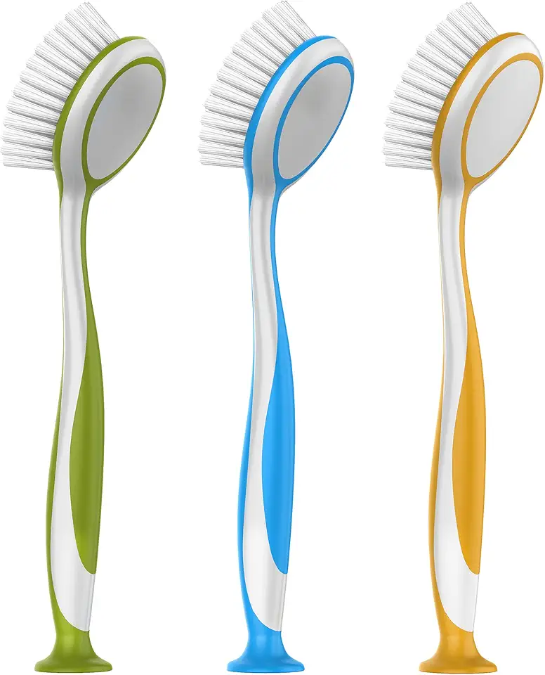 MR.SIGA Round Dish Brush, Size: Dia 5.5 x 25cm - Pack of 3