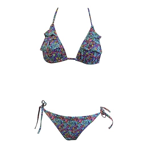 Ladies Urban Outfitters Halterneck Triangle Top and Bottom Set (S, 4-6 US, 8-10 UK, Floral)