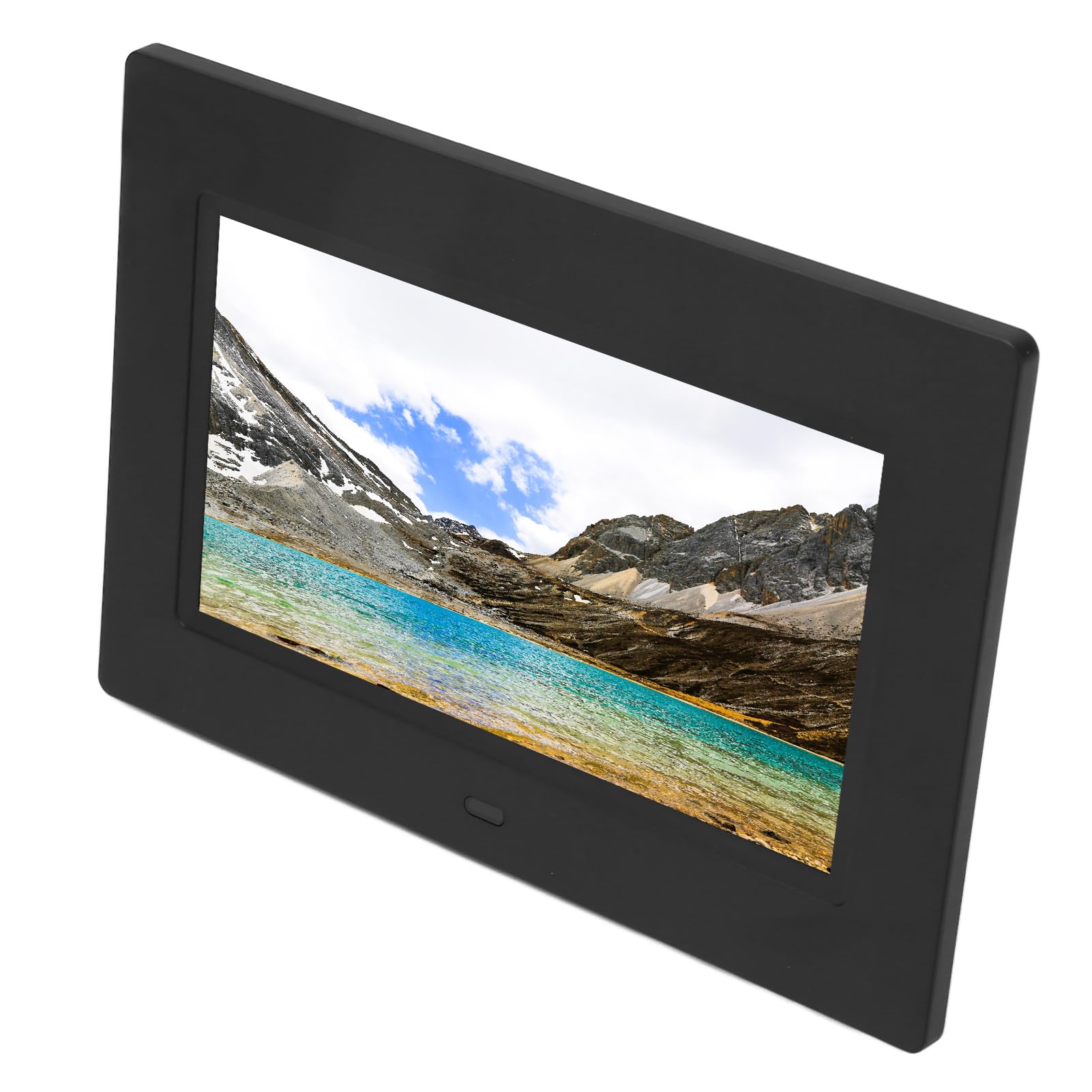Cornice per Foto Digitale, Angolo di Visione di 175 Gradi Supporto 100‑240 V Riproduzione USB Presentazione Musicale Album Elettronico Schermo IPS da 7 Pollici per la pubblicità