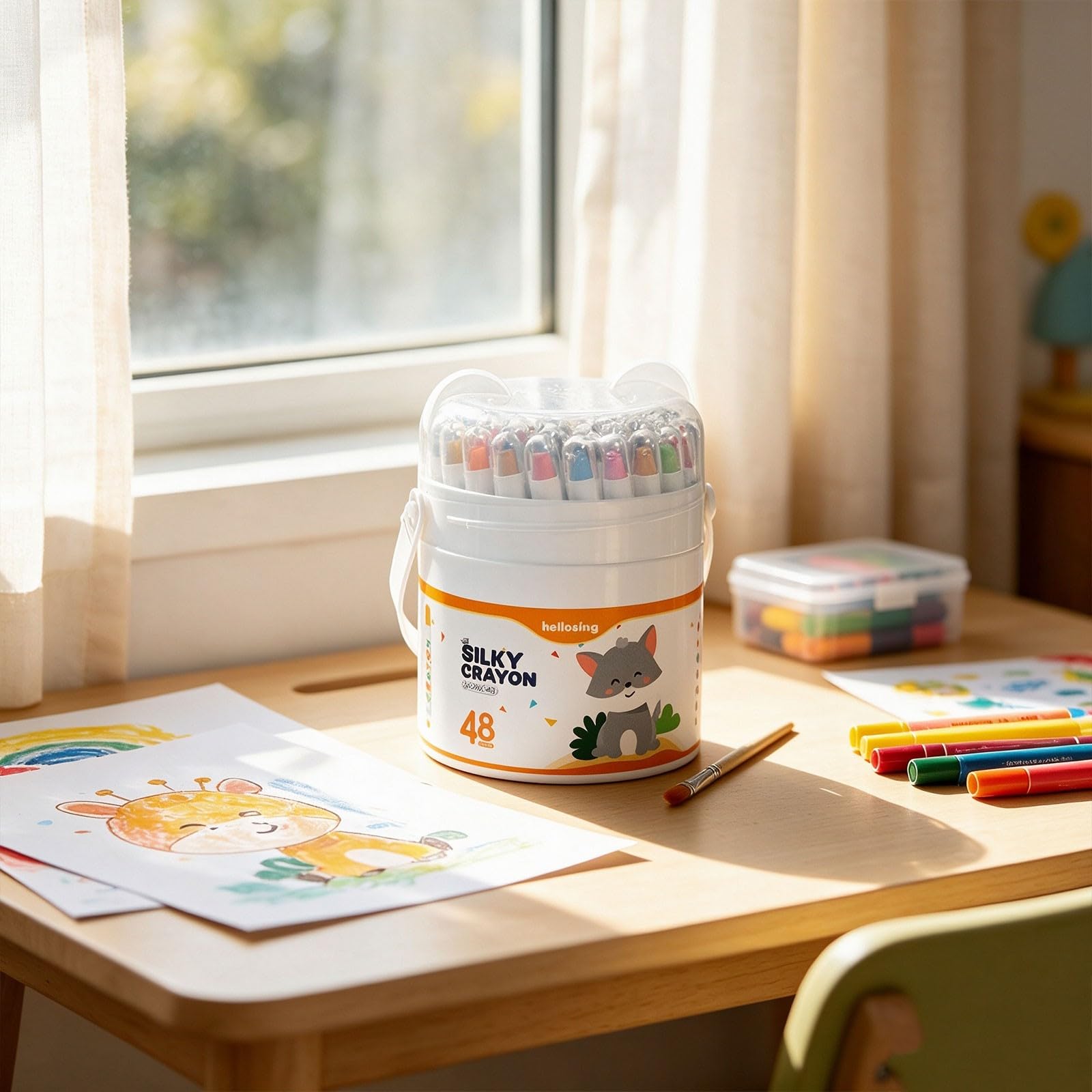 Drehbare Wachsmalstifte für Kinderkunstprojekte, geschmeidige Wachsmalstifte, mischbare Farben, zum Zeichnen, Skizzieren, Schattieren und Ausmalen auf Papier oder Spielzeug-787