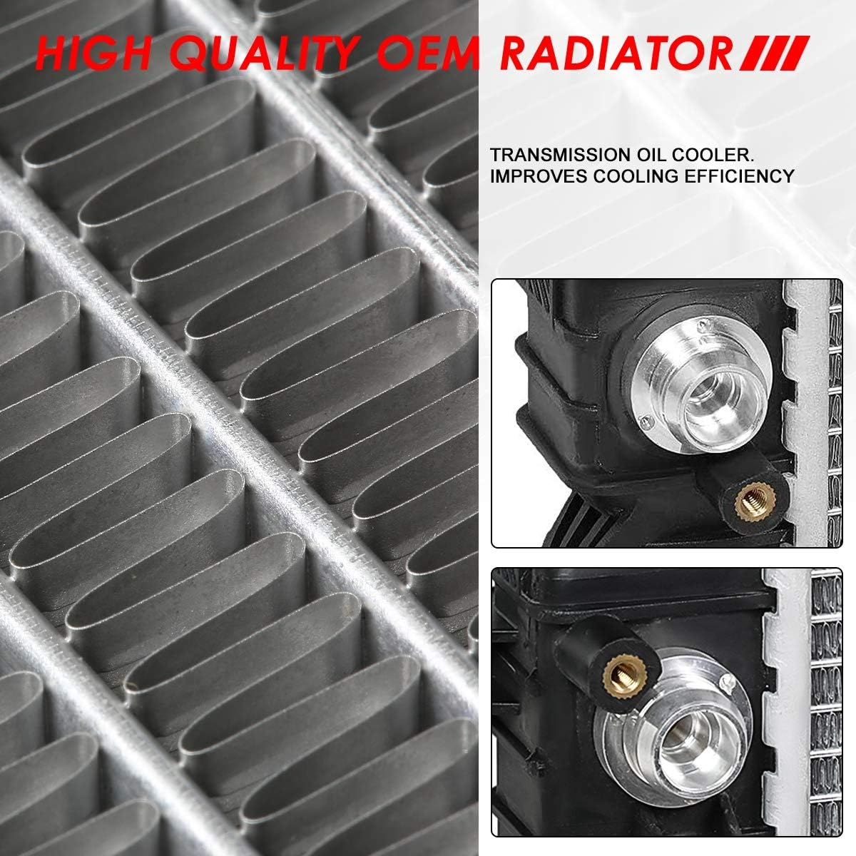 Auto Dynasty Radiator Compatible with 2010-2017 Audi A4 A5 A6 Q3 Q5 Allroad 2.0L CAED / 3.2L CALA AT, DPI 13188 Factory Style 1-Row Cooling Radiator, Aluminum Core