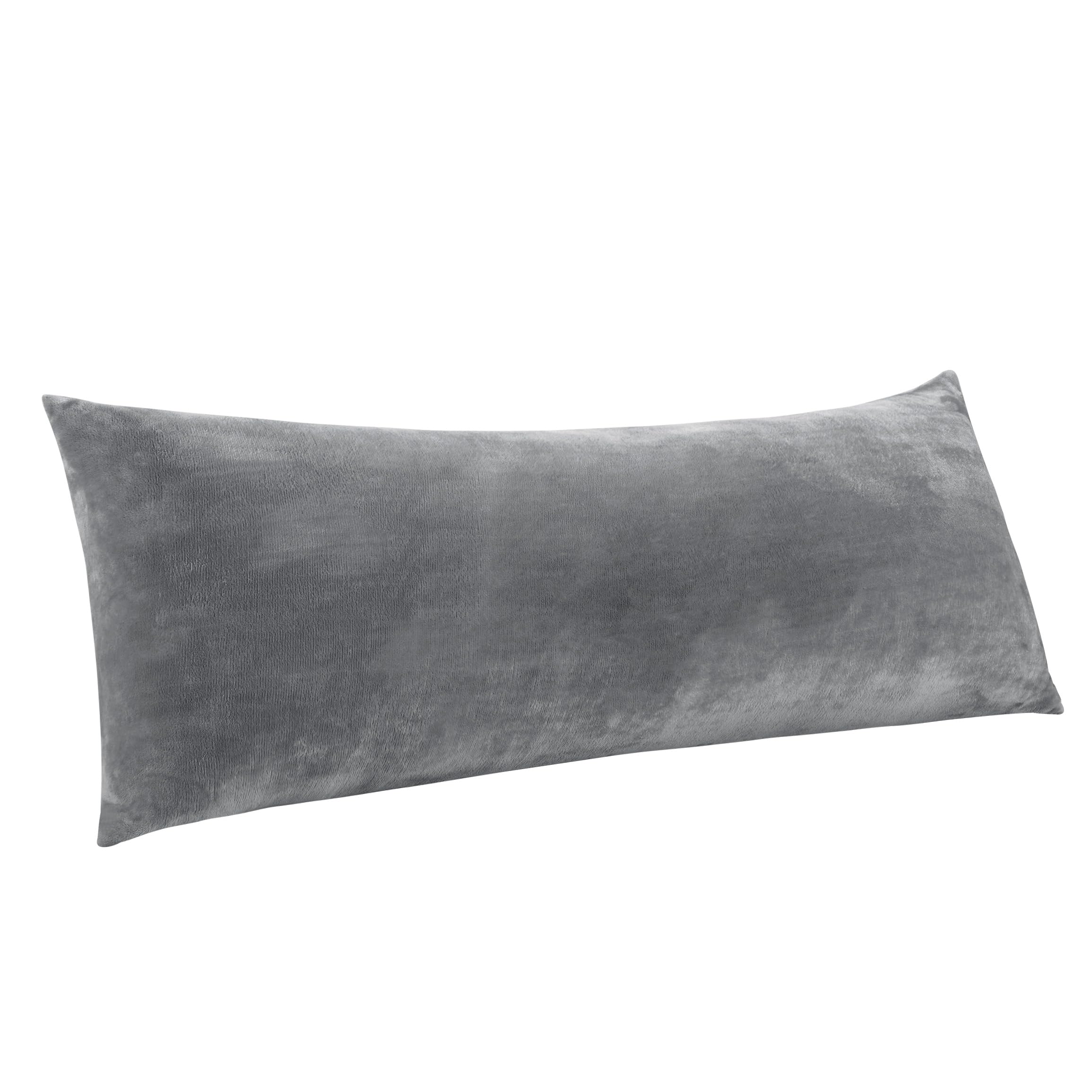BEDELITE Body Pillow Cover with Zipper Closure Super Soft and Cozy Fuzzy Fleece Body Pillowcase 20 x 54