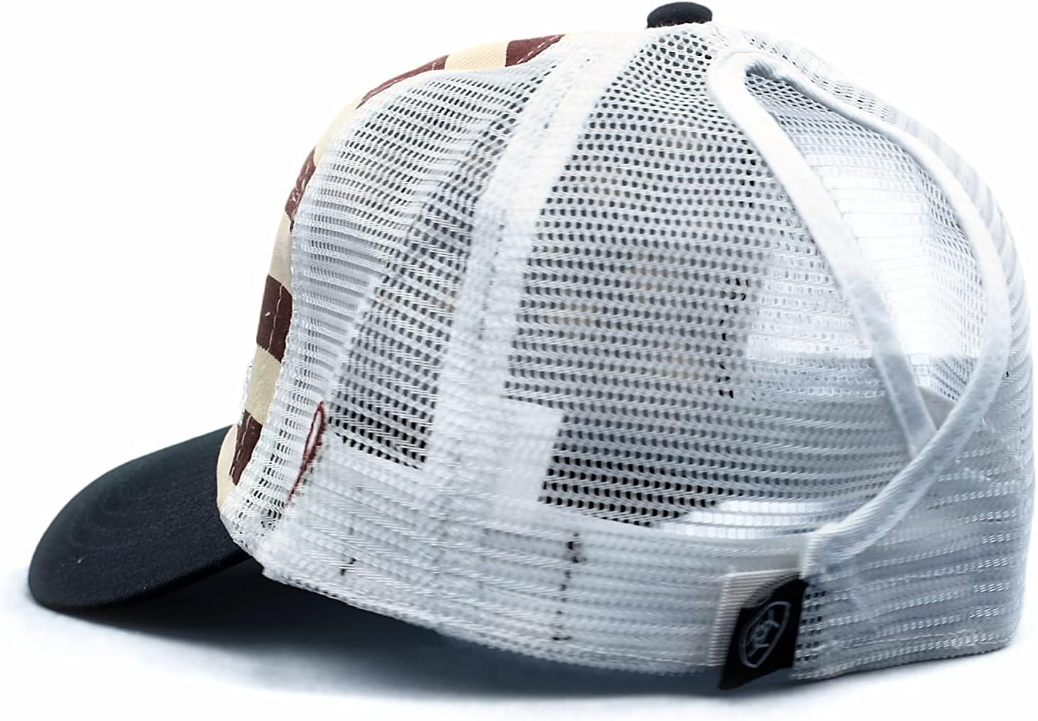 ARIAT Ladies Ponytail Cap, Distressed USA Flag, Multicolored