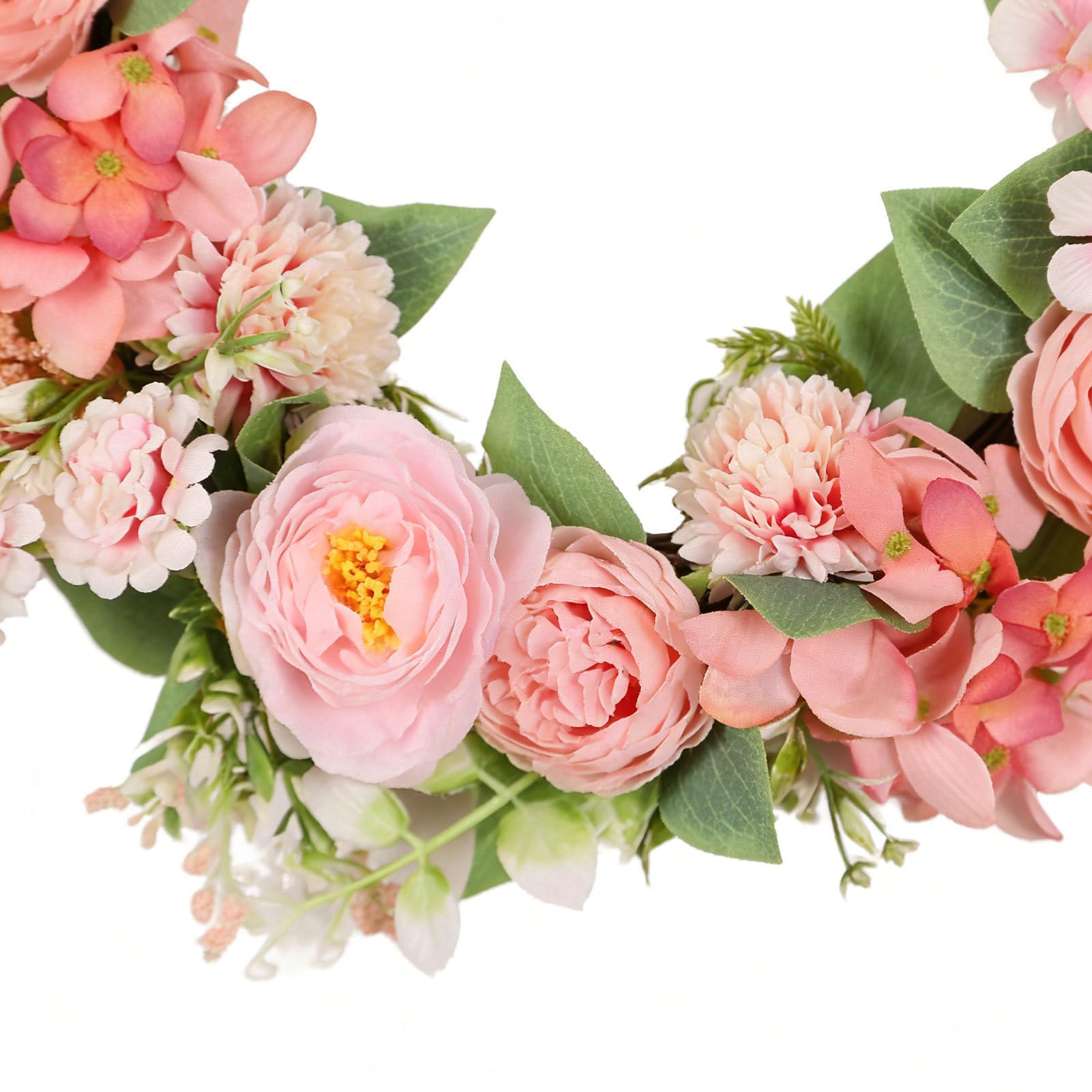 Corona di Fiori Primaverile Decorazione Artificiale con LED