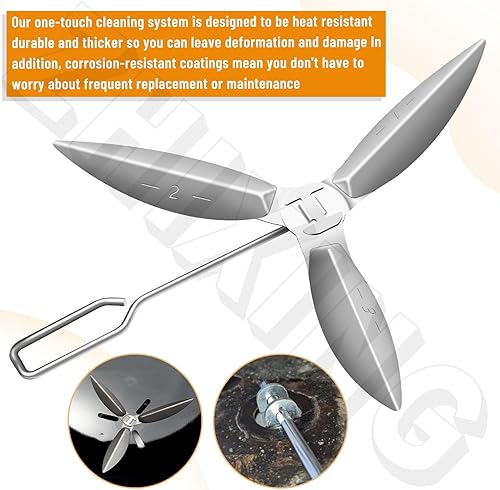 Miniatura 7 de One Touch - Kit de limpieza de parrilla de 18.5 pulgadas para Weber 3618 7443 307443 307408 7444 90992 y parrillas Weber de carbónhervidor, kit de