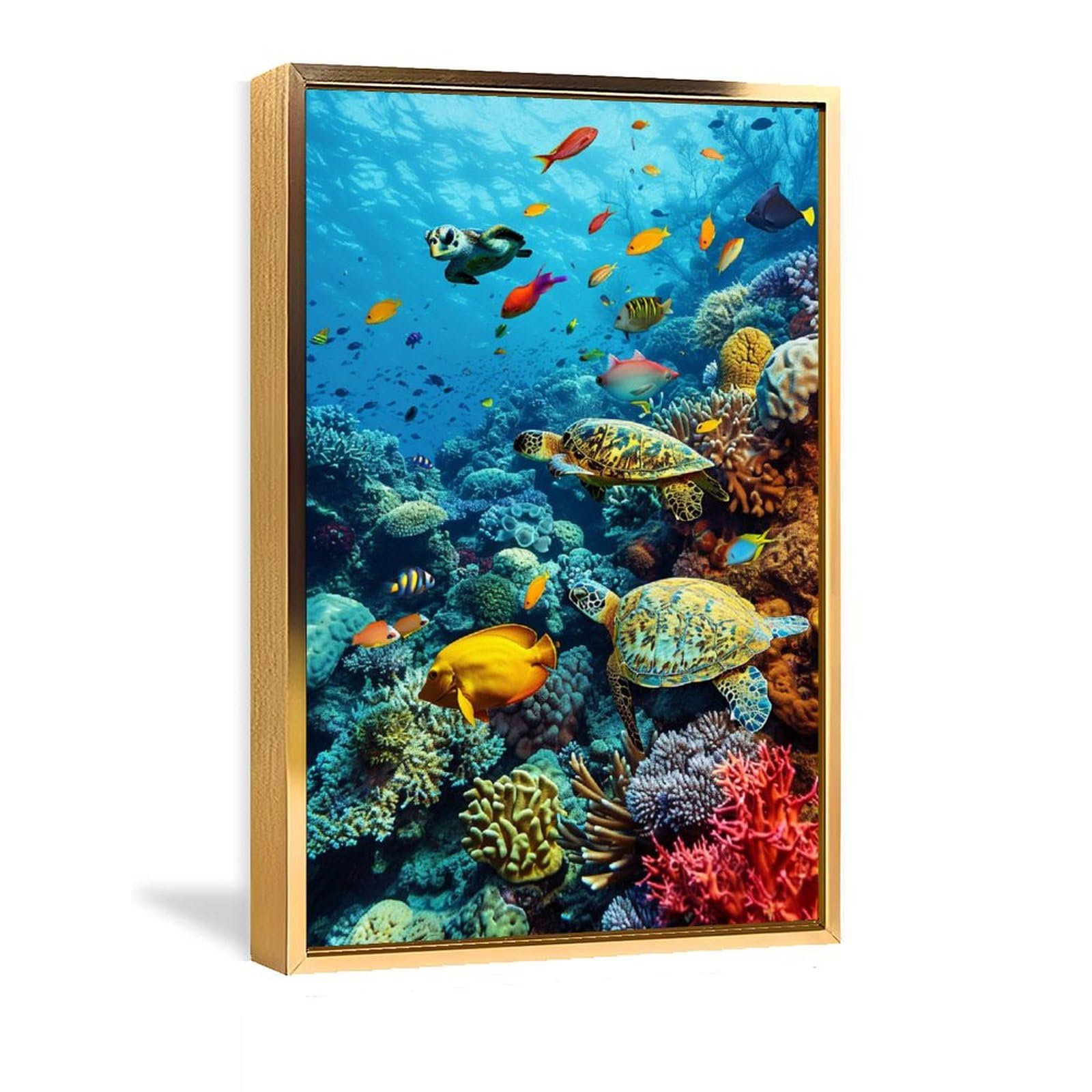 【POPON】「魚たちの海中公園」　海の中 油彩画 油絵 絵画 POPON】「魚たちの海中公園」 海の中 油彩画 油絵 絵画 魚たちの