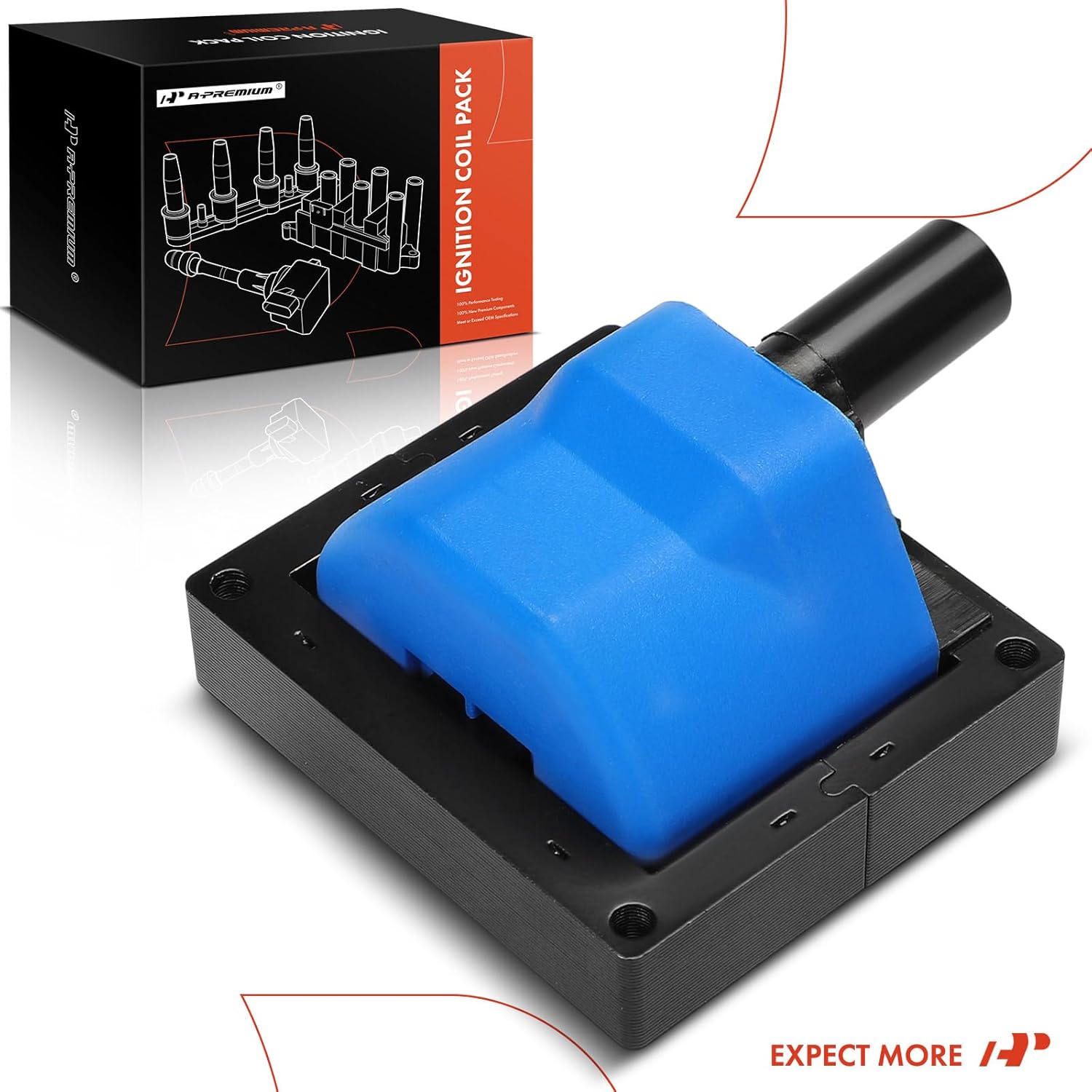 A-Premium (Blue) Engine Ignition Coil Pack Compatible with Chevrolet Silverado 1500 & GMC Sierra 1500 & Cadillac Escalade & Buick Roadmaster & Isuzu NPR & Oldsmobile Bravada & Workhorse P32 & Pontiac