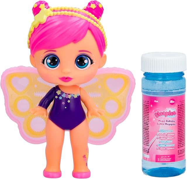 BLOOPIES Magic Bubbles Margot, Collectible Fairy Doll that Squirts Water and Makes Magic Bubbles with her Wings, Bath and Water Toy for Girls and Boys from 18 months