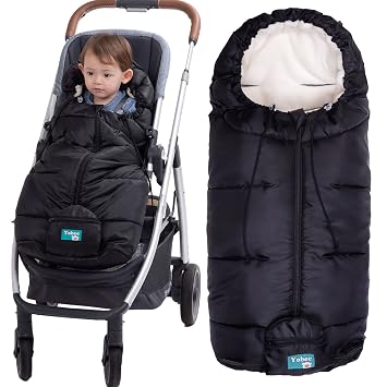 Yobee Weatherproof Toddler Footmuff Universal Sleeping Bag for Stroller, Comfortable Warm Temperature Adjustable Safe Bunting Bag, Waterproof Blanket Fit All Stroller