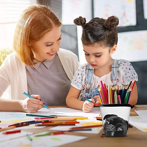 Miniatura 7 de Estuche para lápices de pie, soporte para lápices desplegable, bonito estuche telescópico de papelería para oficina, organizador de pie, bolsa