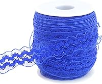 Vista 10 de Cinta elástica naranja con volantes de 25 yardas para coser de 3/4 pulgadas de organza elástica con ribete de encaje de ganchillo, banda elástica