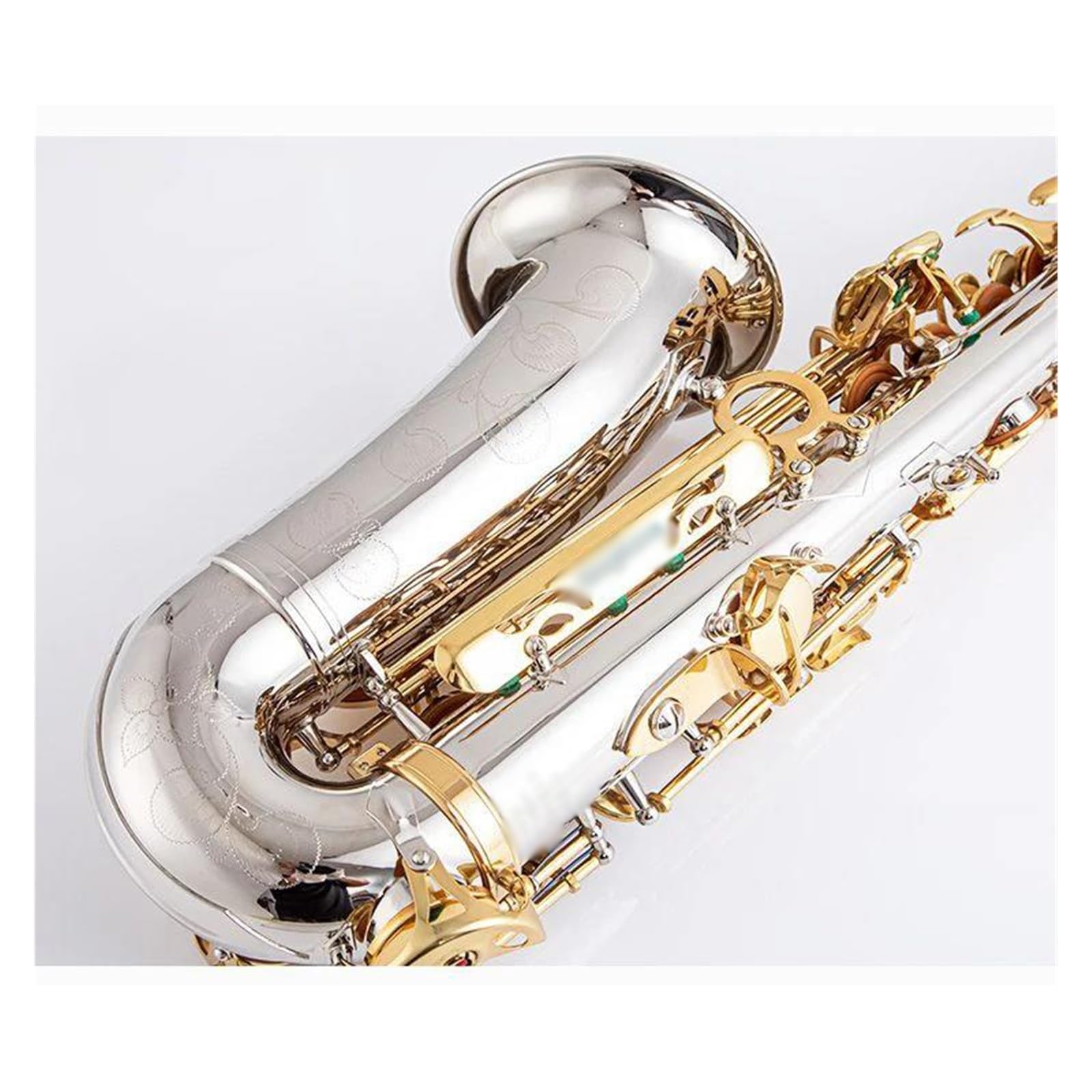 Saxofón Saxofón Alto Con Llave Plateada Y Dorada, Saxofón Alto Profesional Con Estuche Y Boquilla (Color : Cloth bag)