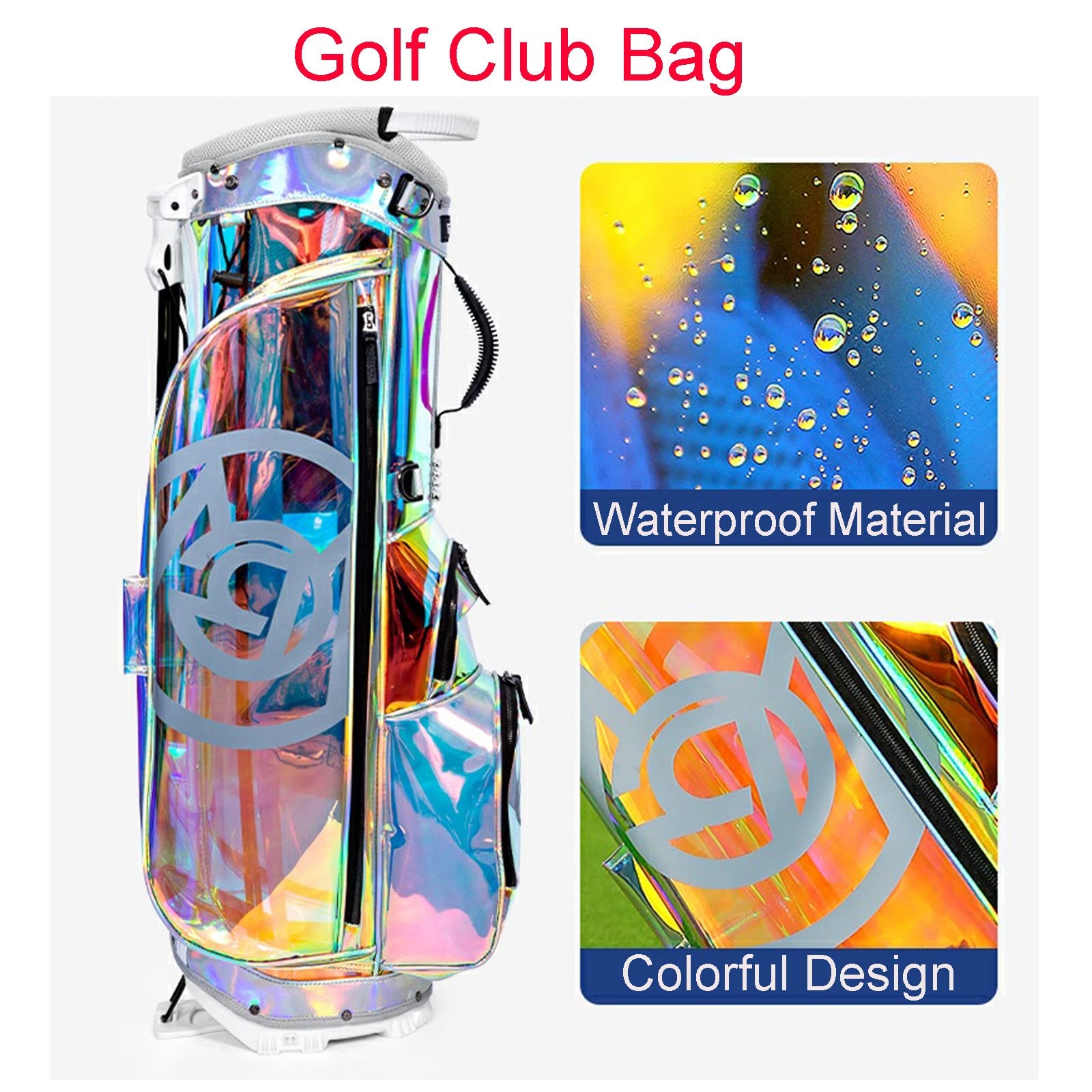 Golf Club Bag, Golf Travel Bag with Wheels, Golf Cart Bag, Provides Comfortable Carrying, Excellent Balance, Wear Resistance and Non-Slip, Golf Carry Bag for Men and Women