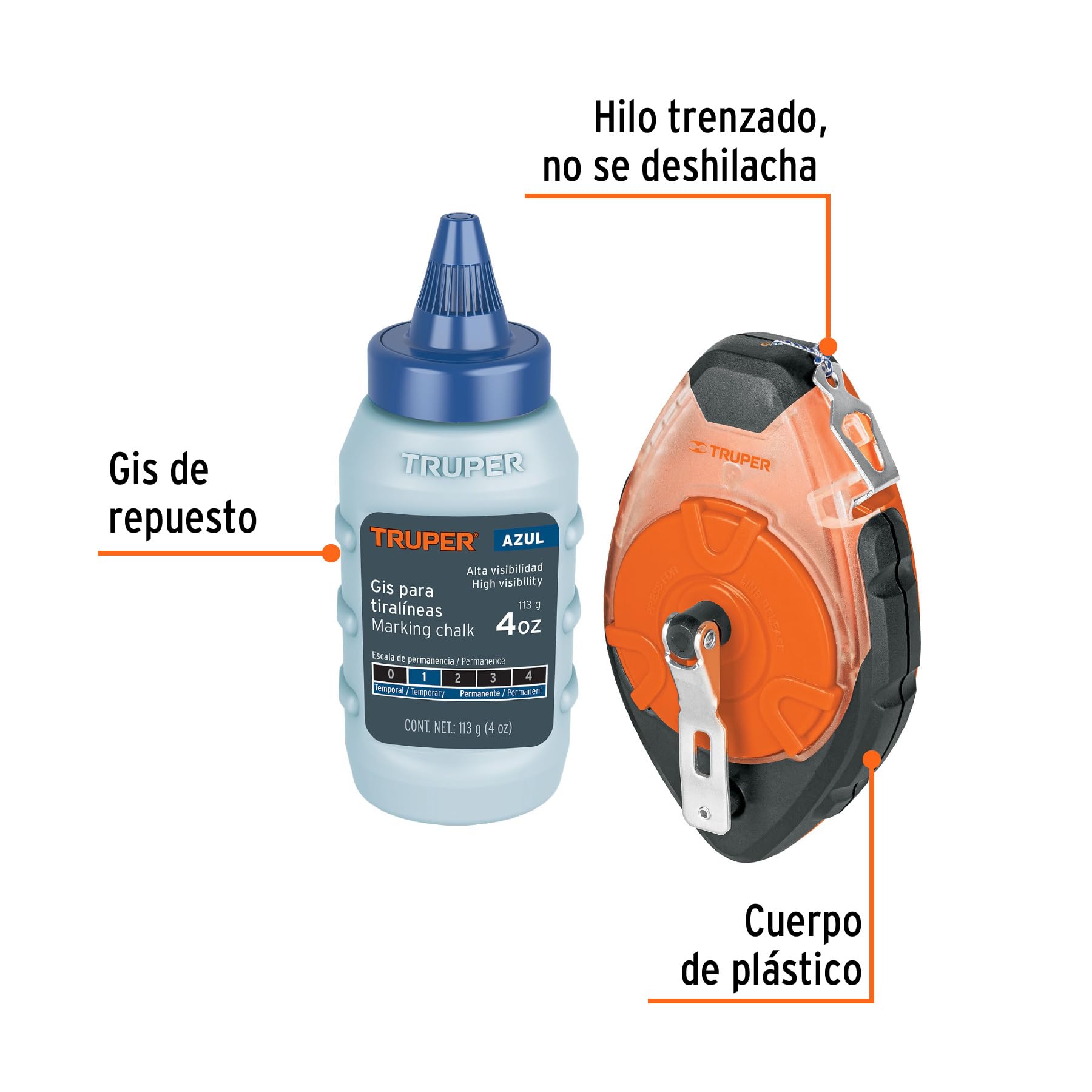 Tiralíneas profesional con polvo - 30 m