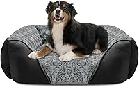Vista 13 de INVENHO Cama extragrande para perros grandes, medianos y pequeños, rectangular, lavable, ortopédica, suave y relajante, duradera para mascotas