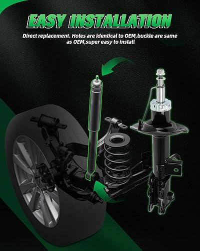 Miniatura 5 de SCITOO - Amortiguador delantero para Kia se adapta a 2012-2014 para Hyundai Sonata, 2012-2015 para amortiguadores Kia Optima 3340081 72587 3340082