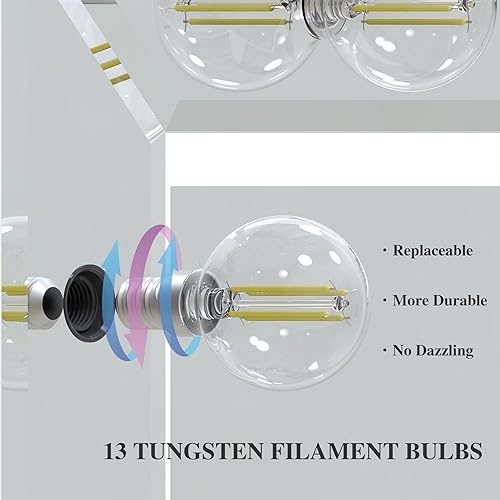 Miniatura 6 de WONSTART Espejo de tocador con luces de 33 x 24 pulgadas, espejo de maquillaje iluminado con 11 bombillas reemplazables y 10 lupa, carga USB, luz