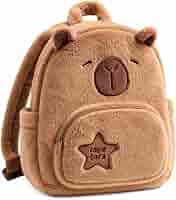 Capybara Plush Backpack, 11.8 Inch Kawaii Capibara Bag with Adjustable Straps, Soft Large Capacity Daypacks for Travel, Festival, Daily Outings, Gift for Teens Girls