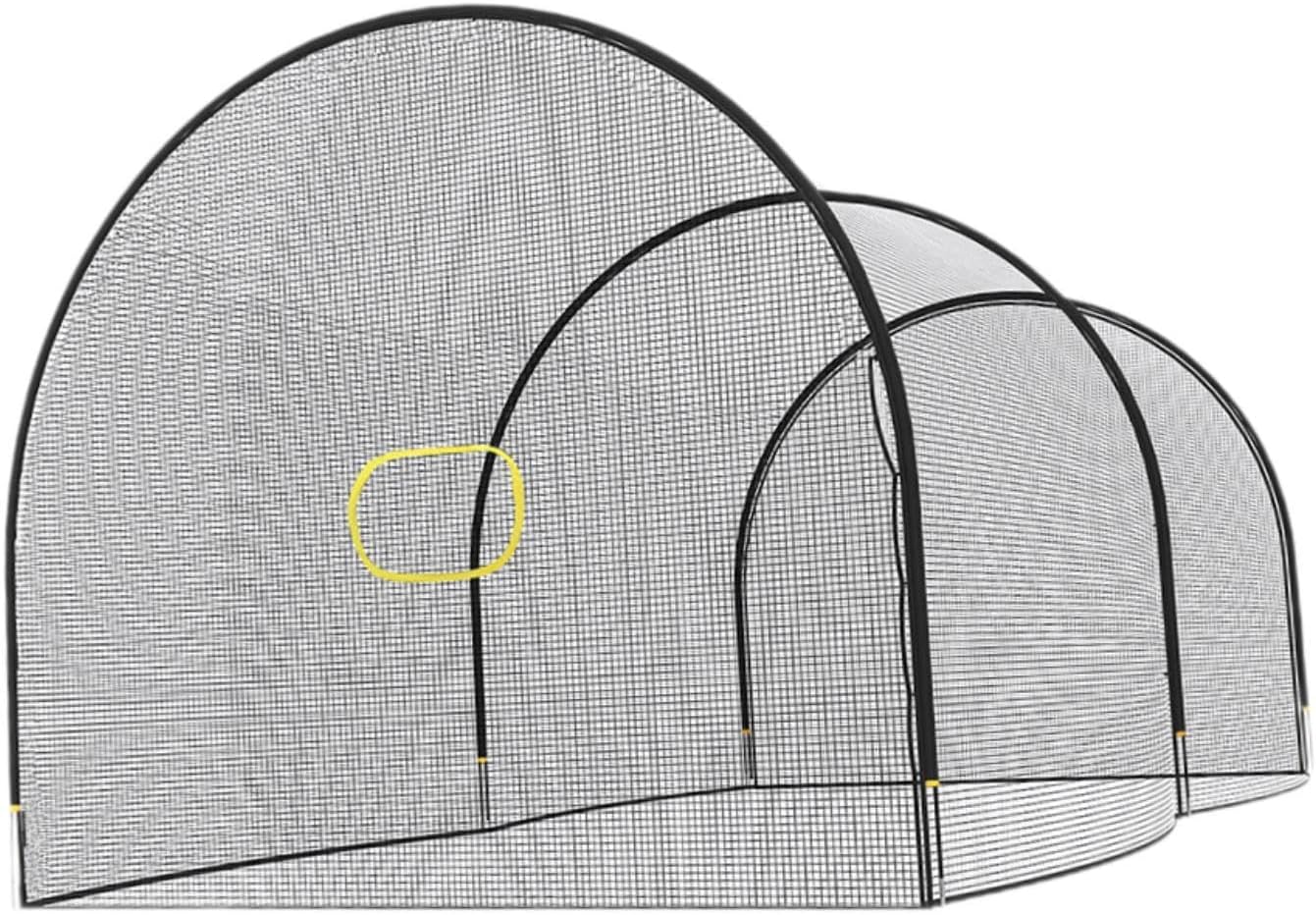 Baseball Batting Cage Net Training Equipment, Easy Setup Softball Batting Cage, with Carrying Bag for Game Backyard Outdoor