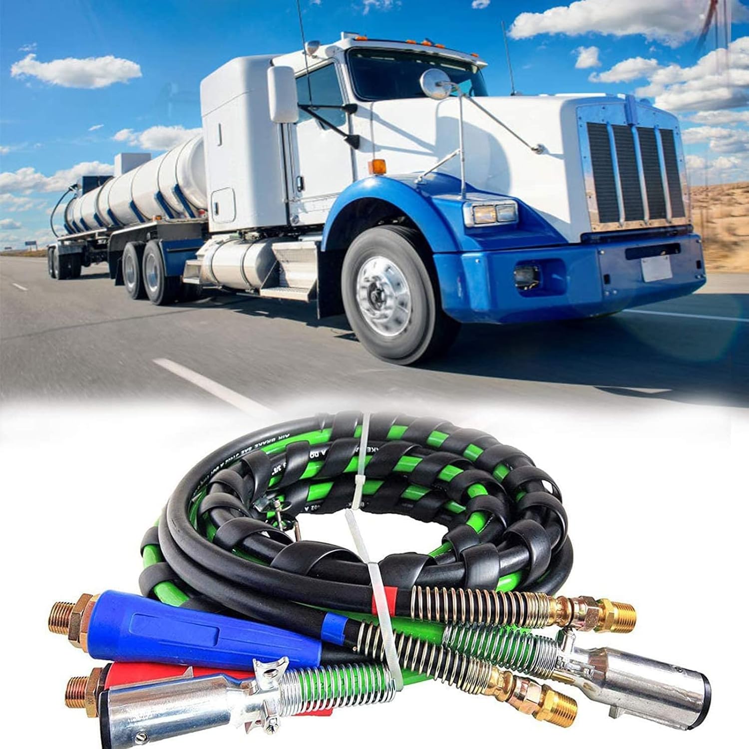 15TF 3in1 Wrap Set ABS Air Power Line Hose Wrap 7 Way