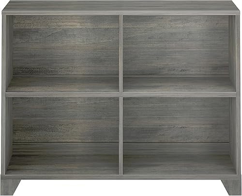 Miniatura 3 de Max & Lily Estantería moderna de 4 estantes, estanterías de madera maciza para dormitorio de niños, madera flotante