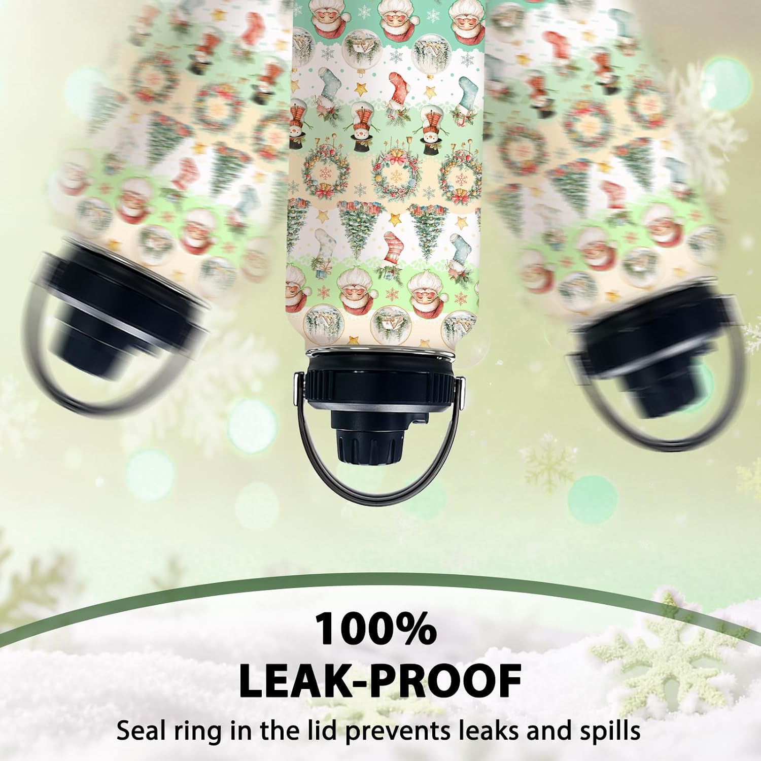 Snowman 32oz Water Bottle, Leak-proof Bottle, Insulated Coffee Cup image 5